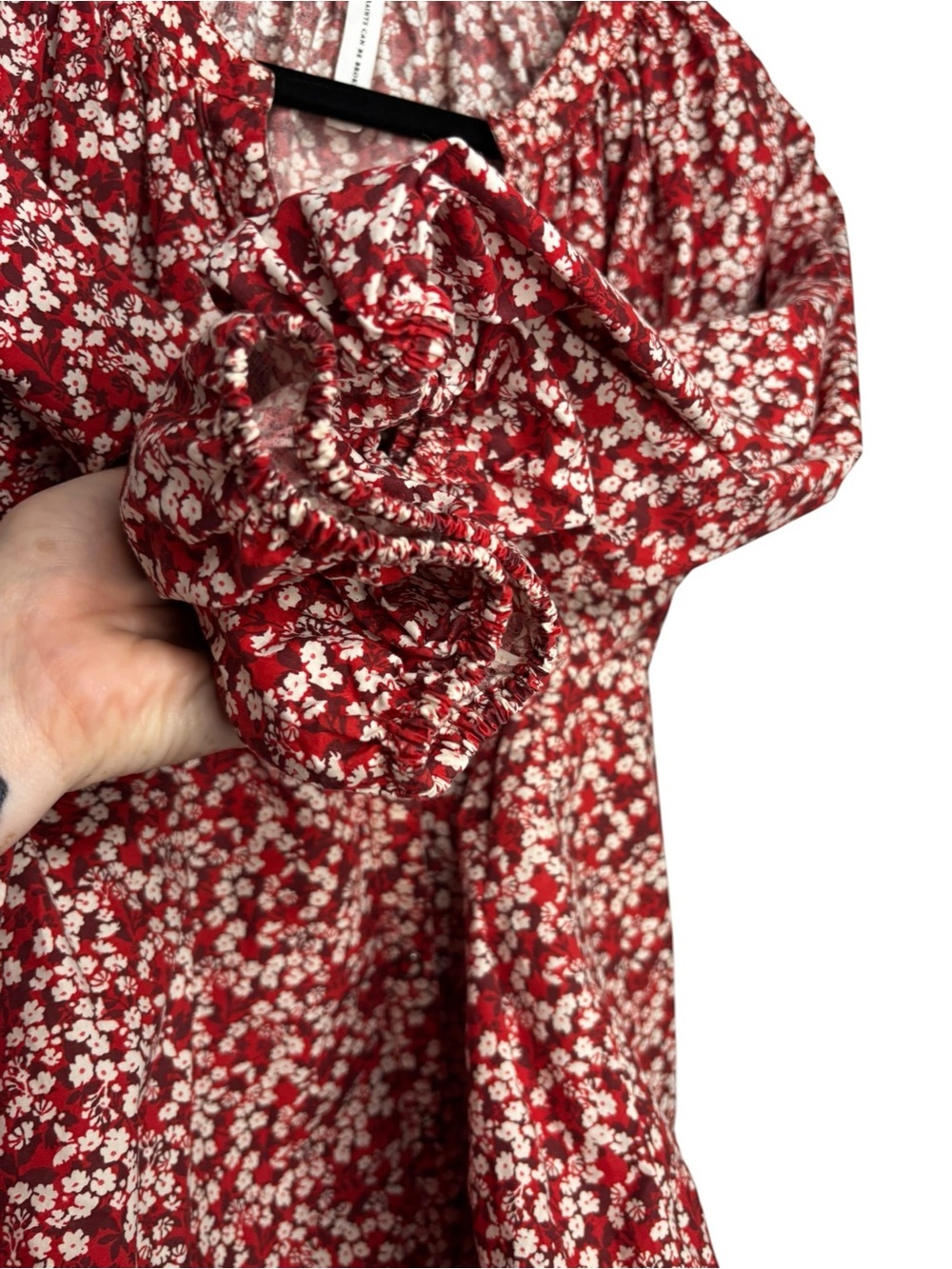 APIECE APART Women’s Mitte Floral-Print Organic Cotton-Poplin Blouse Size Large - Picture 7 of 14